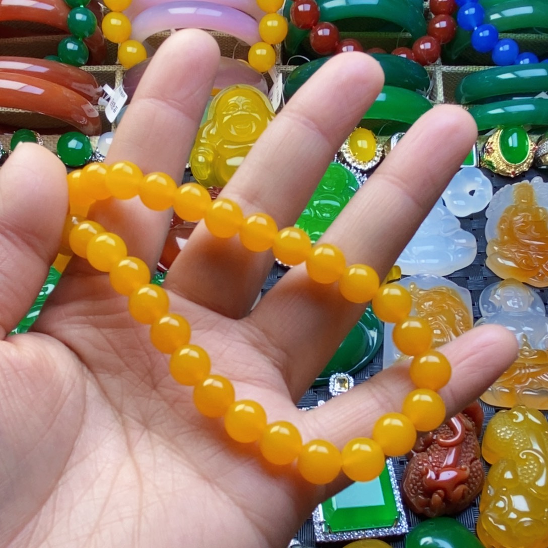 静***⁸玛瑙/玉髓未镶嵌手链卡8