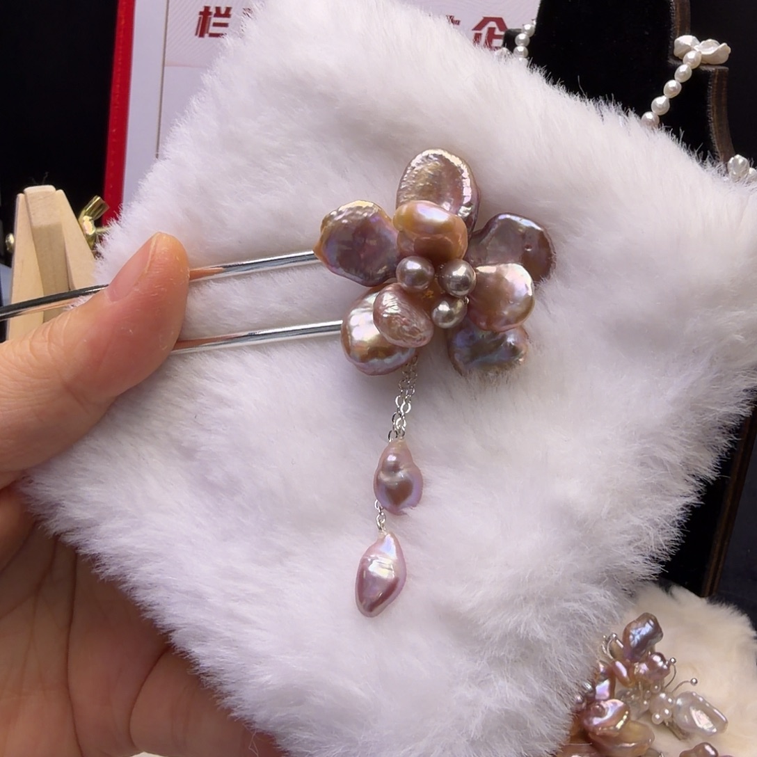 琉璃纯铜合金双钗