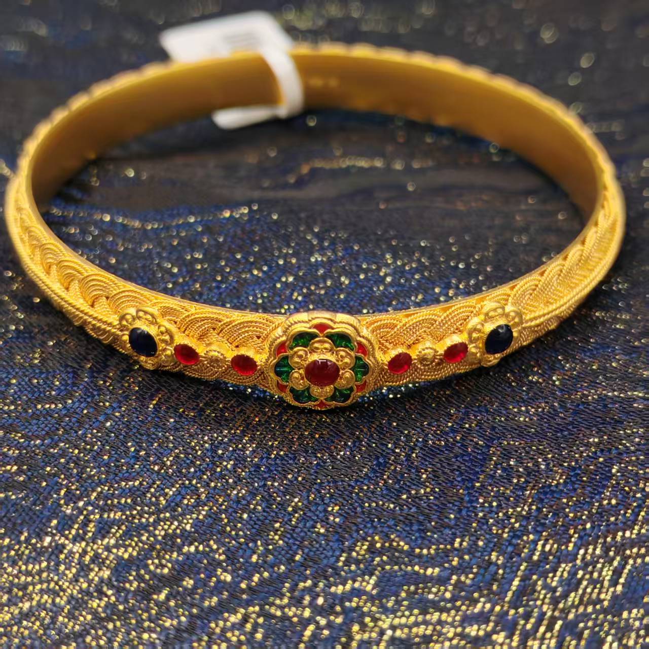 【恒潮珠宝】41.49g足金古法花丝手镯C096509