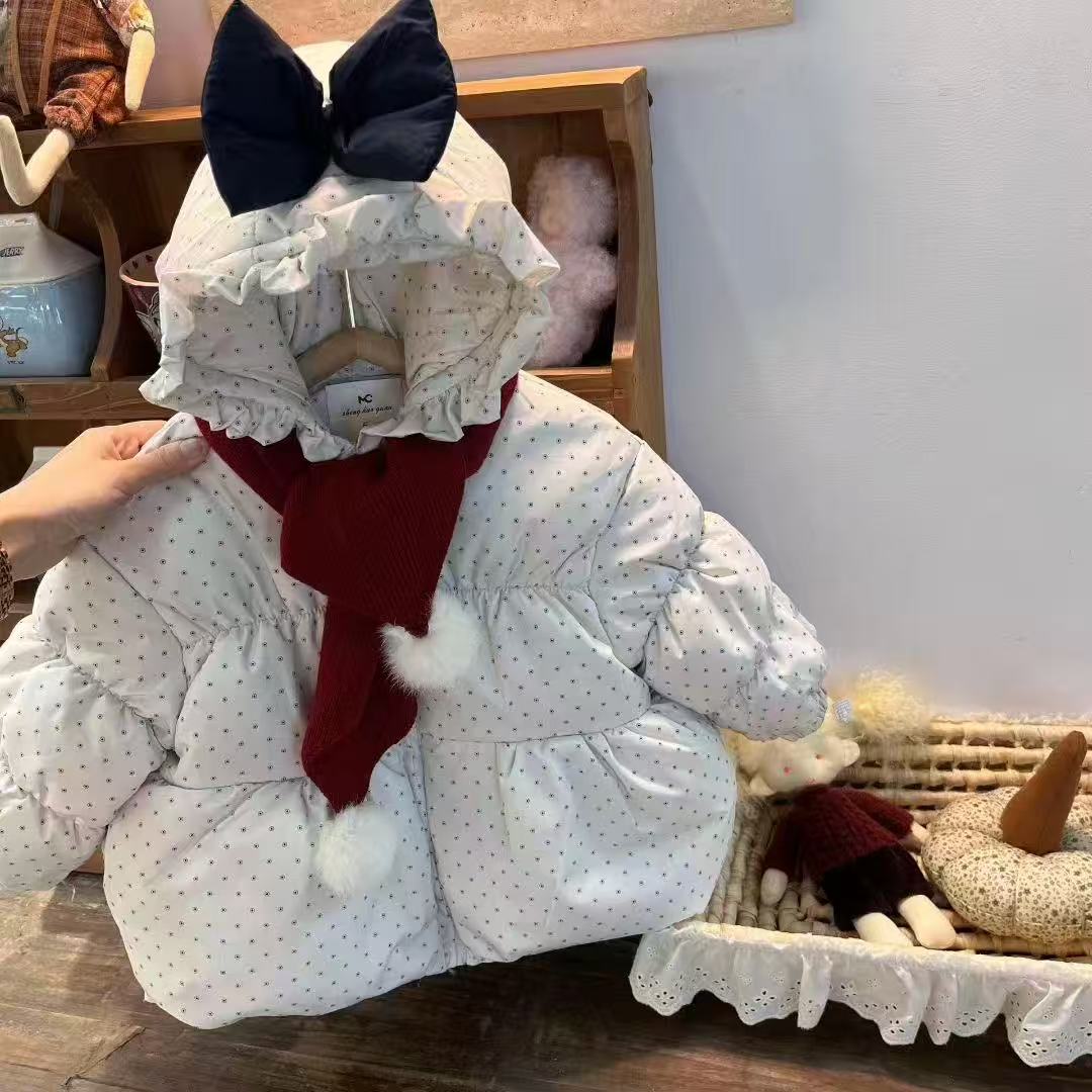 【MU&YAN限定年款】冬款连帽休闲风加绒韩版中长款毛领棉服122802