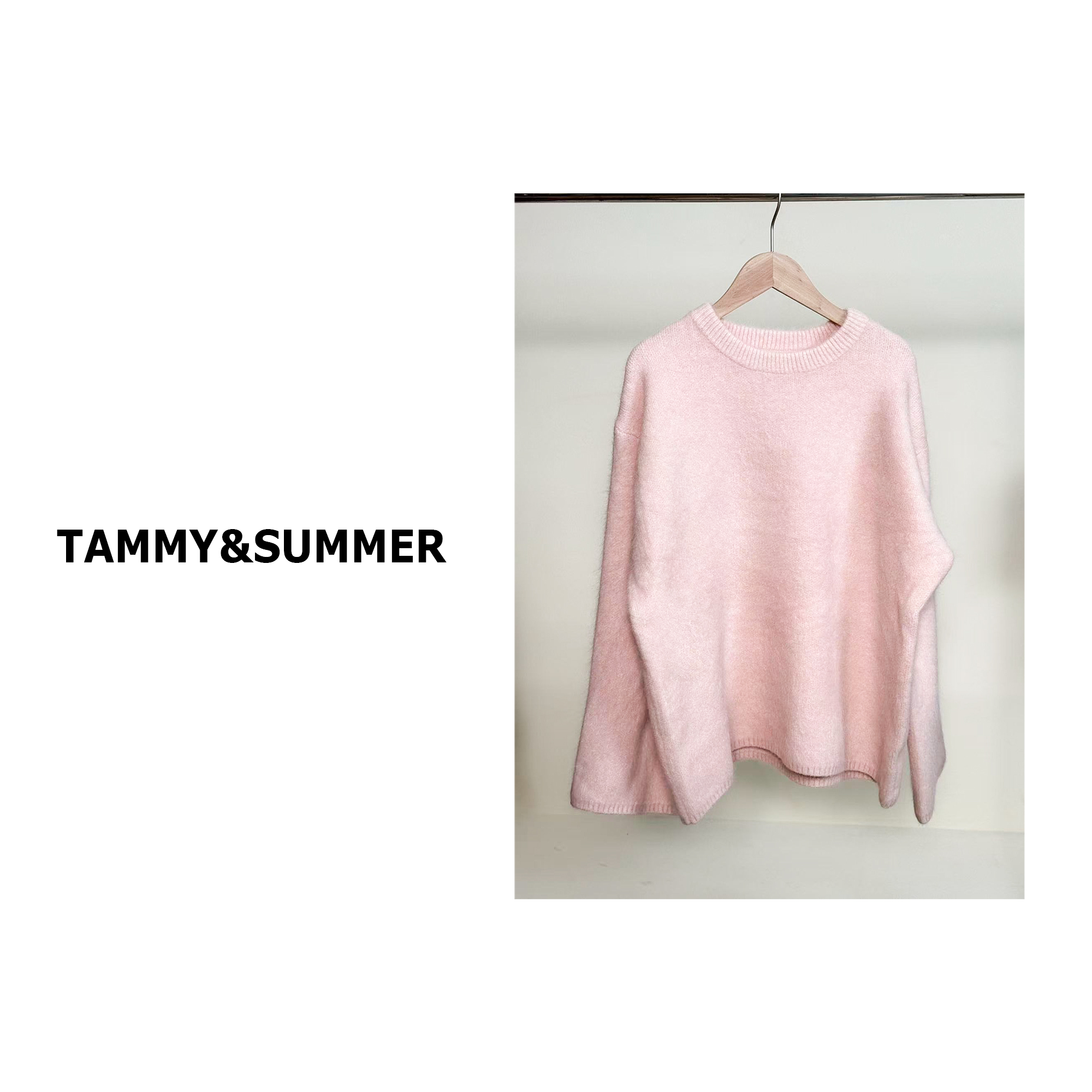 【Tammy&Summer】韩系宽松加厚慵懒风兔毛毛衣外穿针织上衣81162