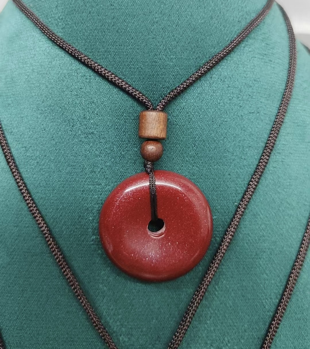 含辰砂工艺品【明扬优选】高含量紫金砂平安扣时尚百搭男女通用礼物