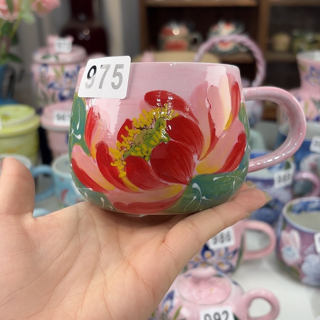 瓷片景德镇手绘高温釉下彩陶瓷茶具