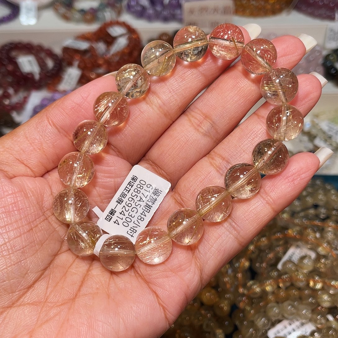 发晶手串未镶嵌已实名金发11m