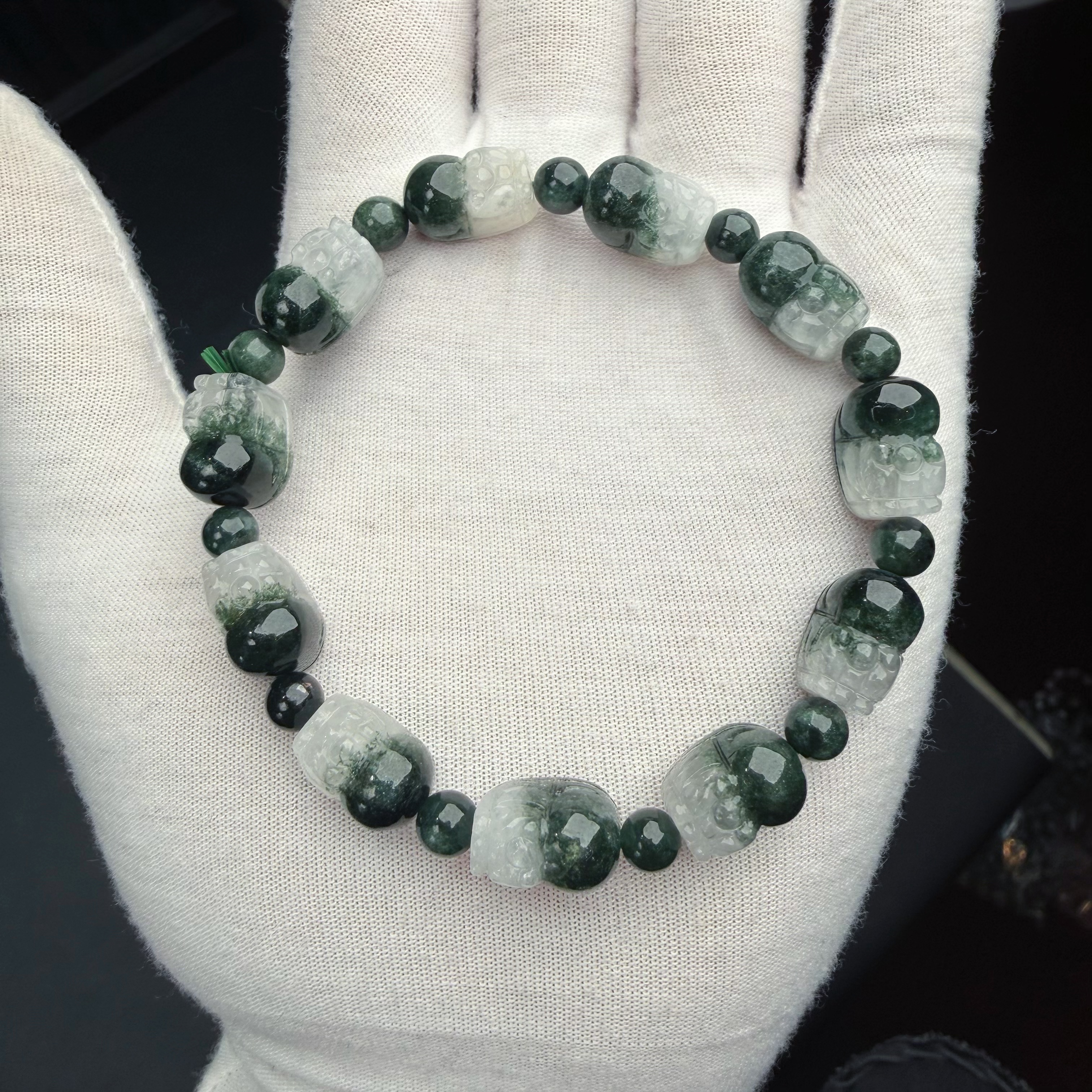 绿幽灵貔貅手串（多样性发一）