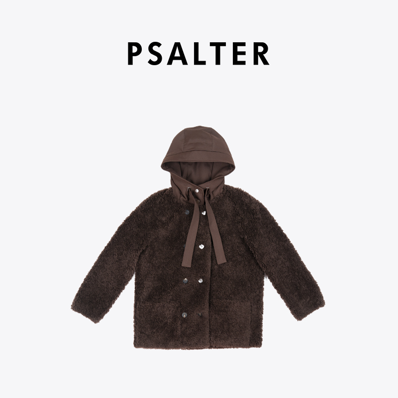 诗篇2026年新款绵羊羔外套加厚立领纯色保暖颗粒绒外套6C66110113