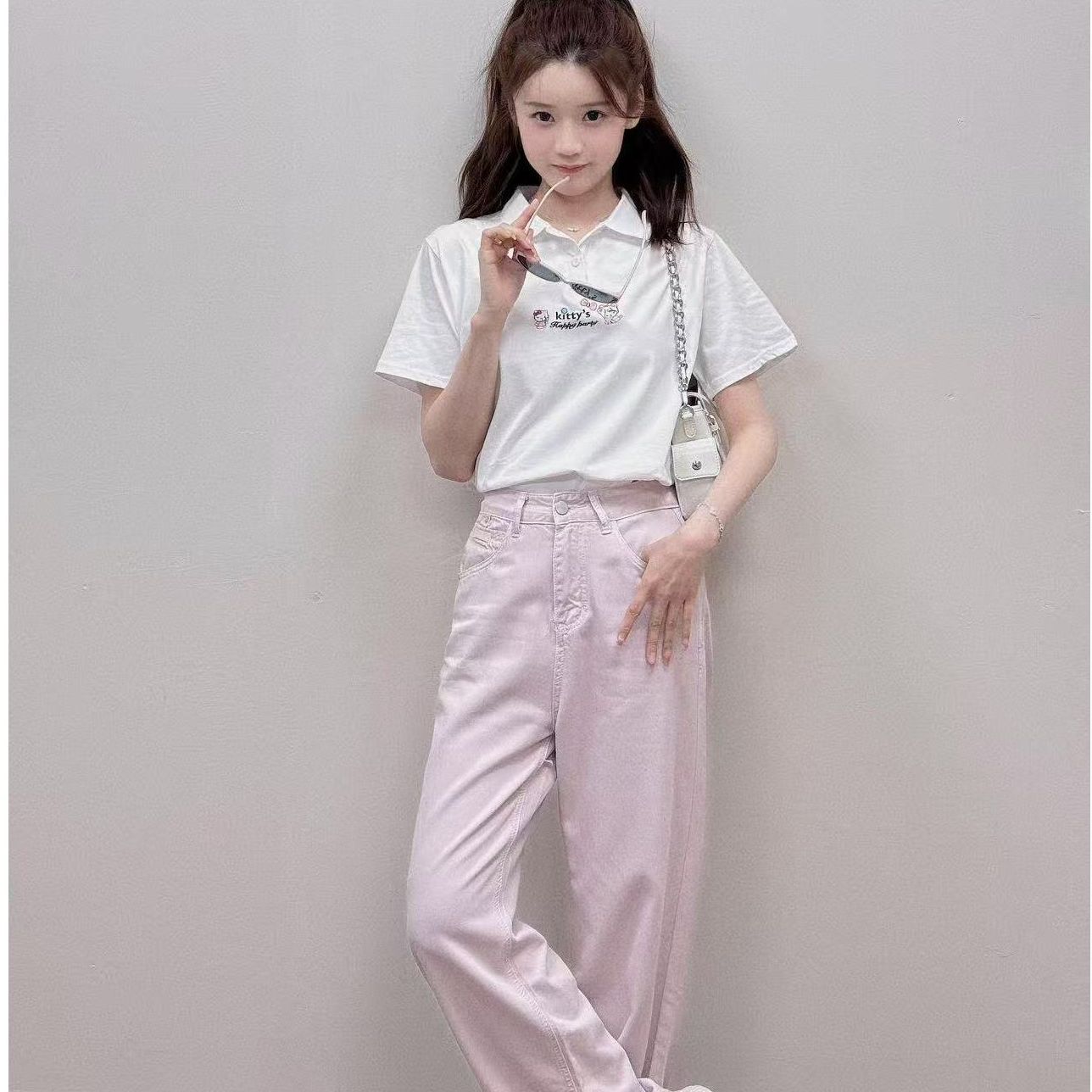 妖精的美美 【桃小酥】莱赛尔休闲牛仔裤