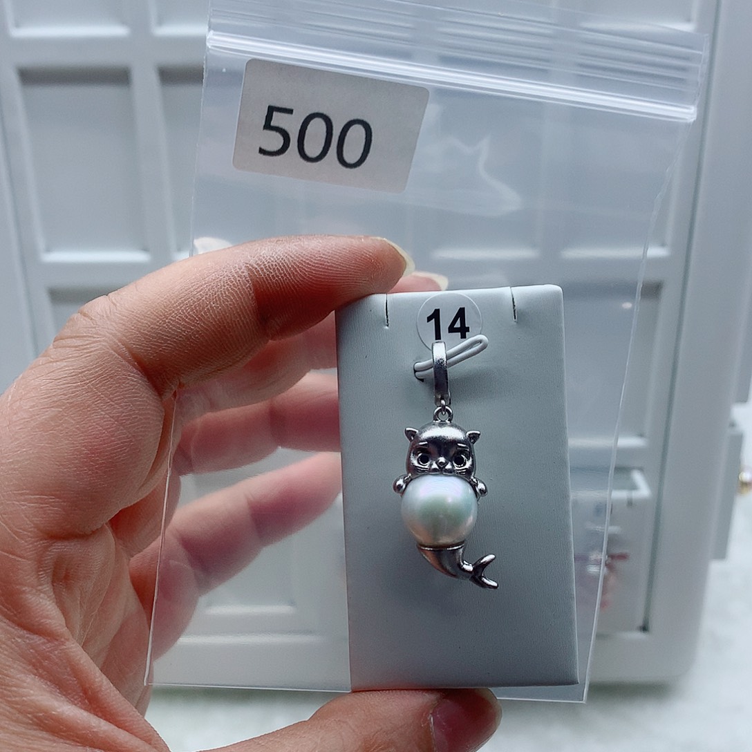 合金吊坠(不含链)淡水珍珠