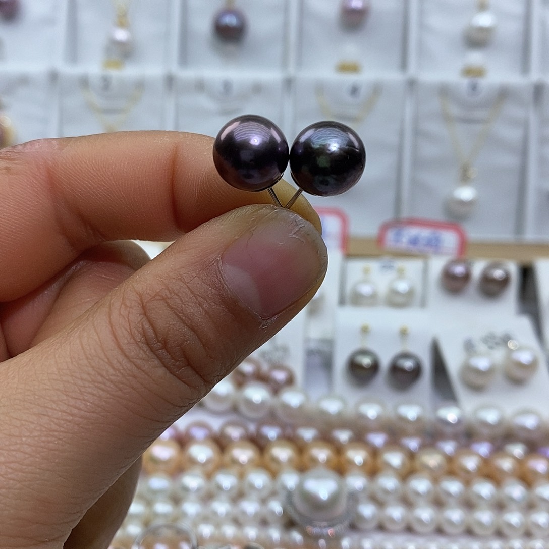 淡水珍珠项链银S925镶嵌