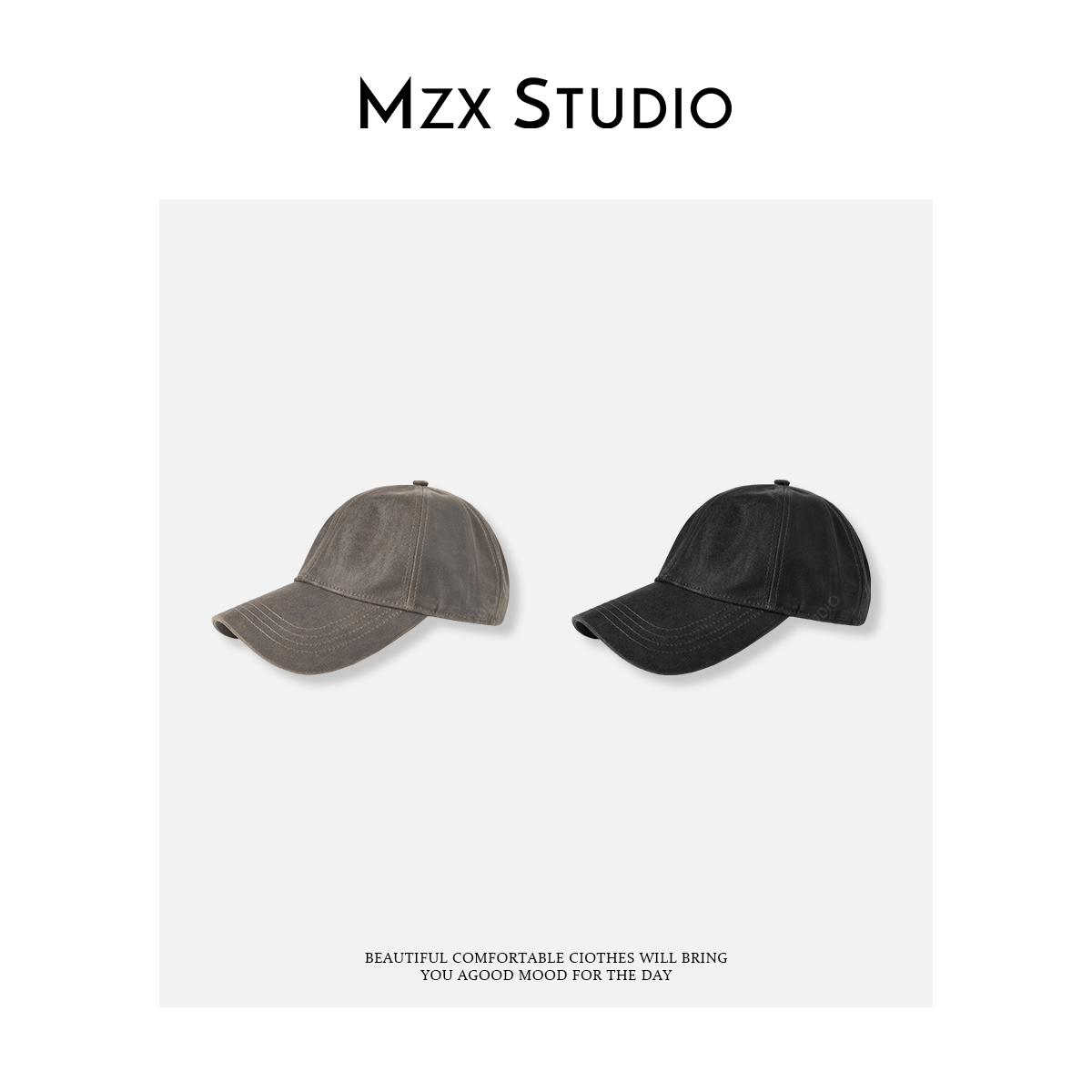 MZX 复古做旧麂皮绒百搭风棒球帽鸭舌帽子 MZ3051-M