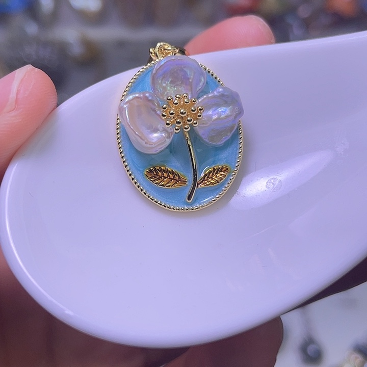 合金淡水珍珠颈饰39