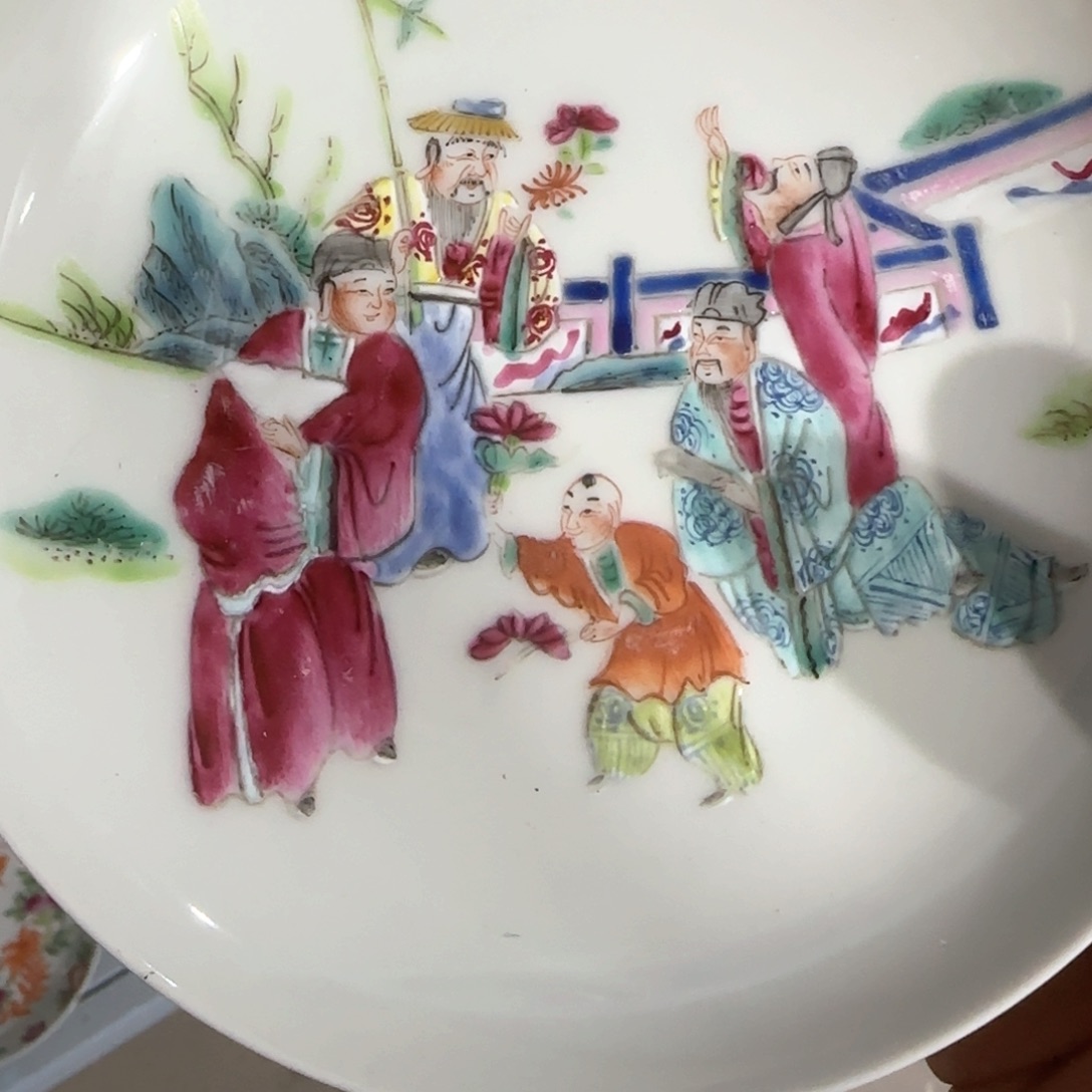 瓷片摆件手绘瓷器全部处理