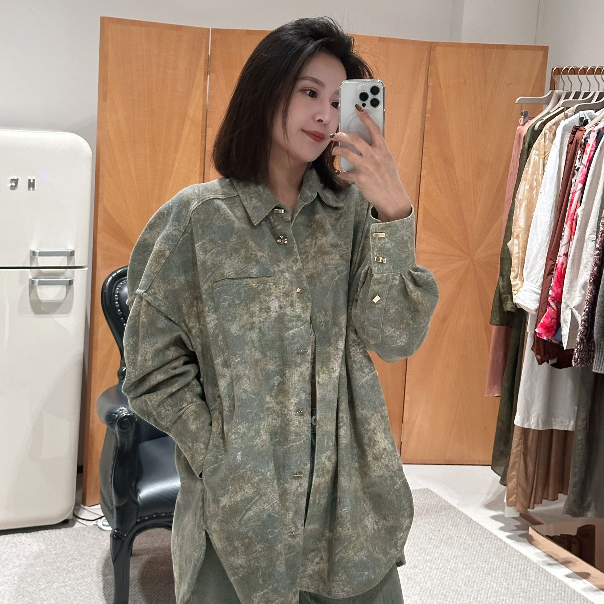扎染牛仔衬衫 84601034