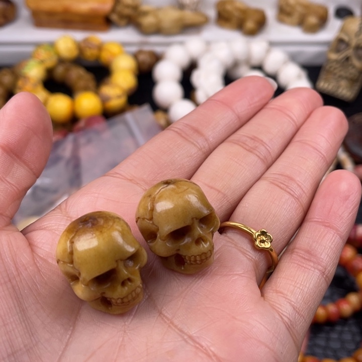 驼骨其他鹿角雕刻18一对