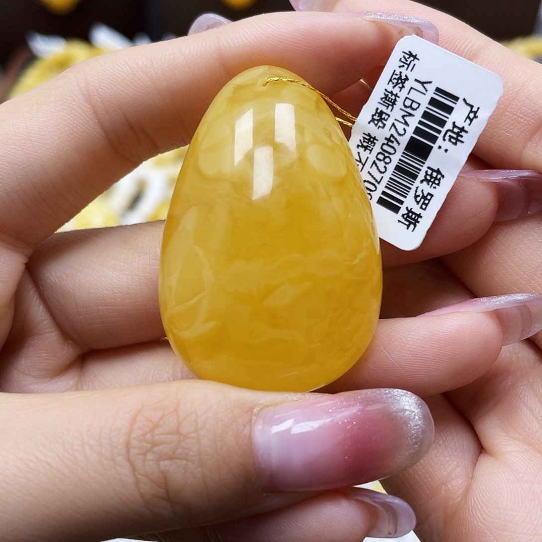 蜜蜡裸石未镶嵌水滴吊坠44✖️30✖️16mm