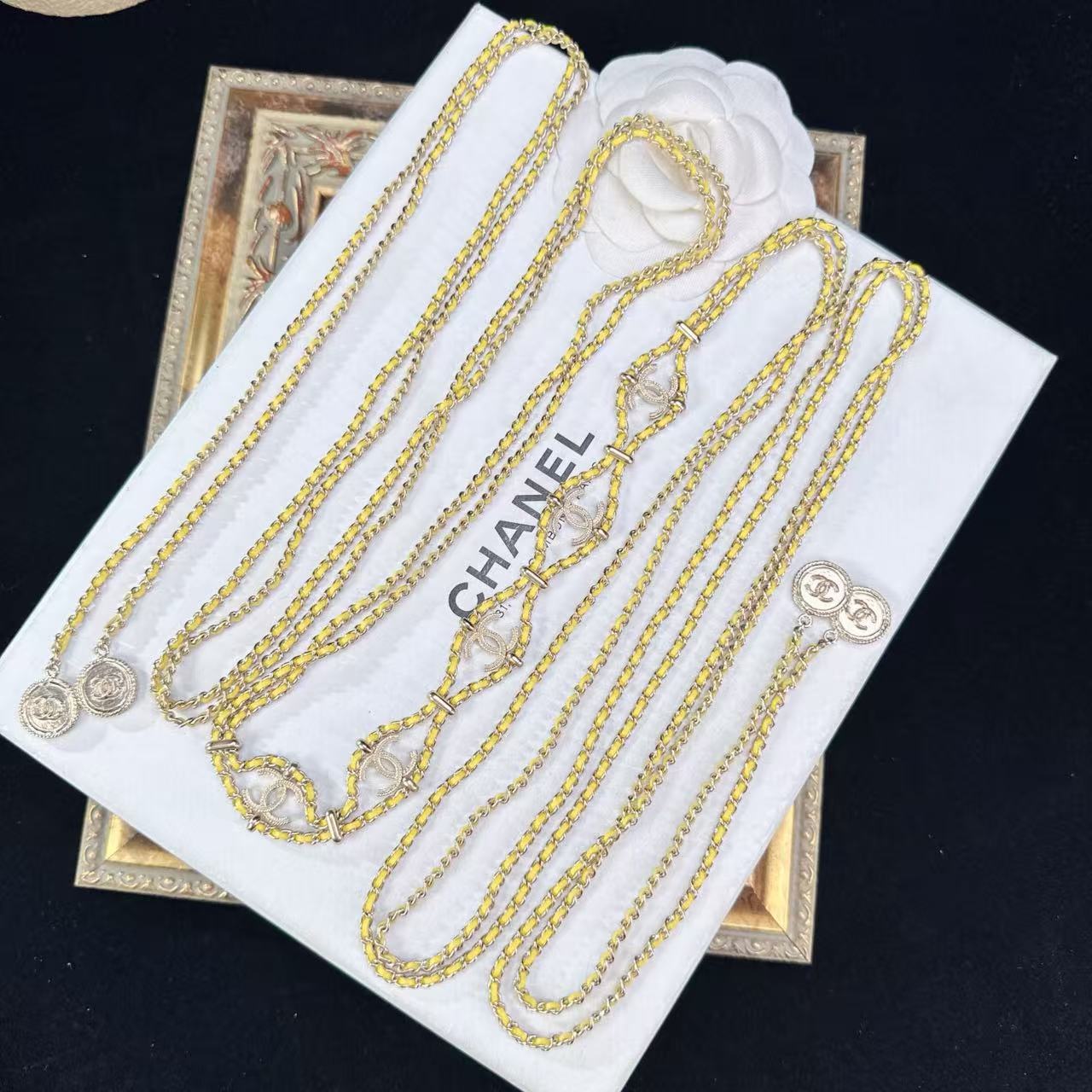 95新 Chanel/香奈儿 柚礼中古/香奈儿金币多层皮穿链项链lz508509