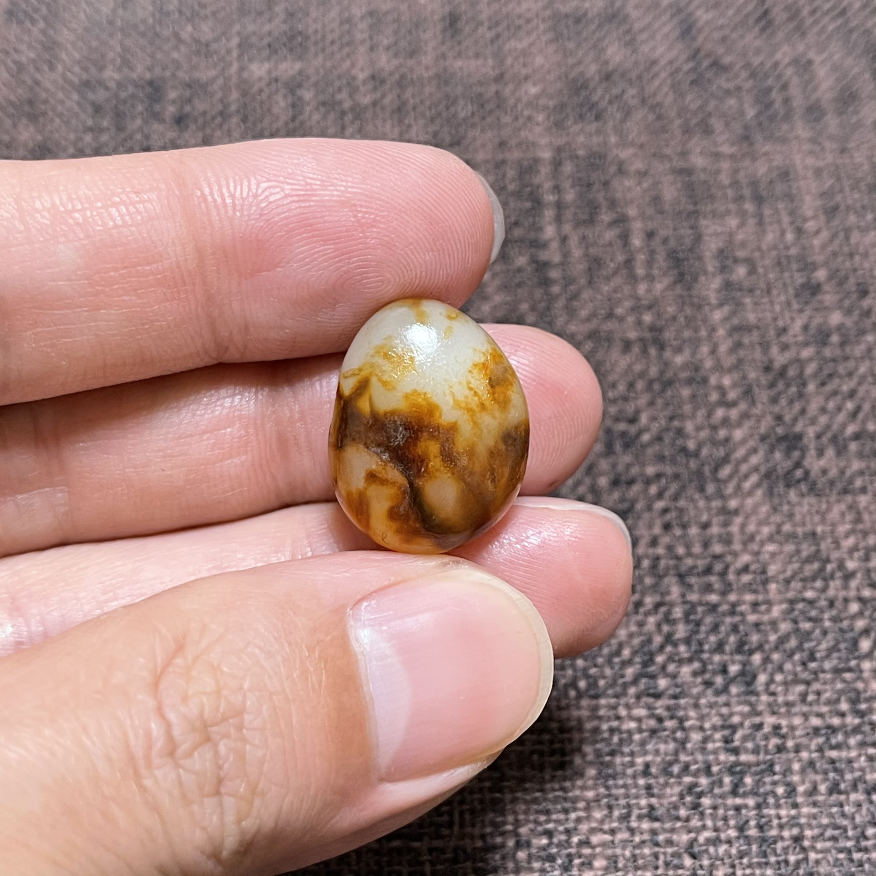 和田玉籽玉黑黄皮秋梨皮白玉手串籽吊坠挂件多宝手串三通配饰车挂
