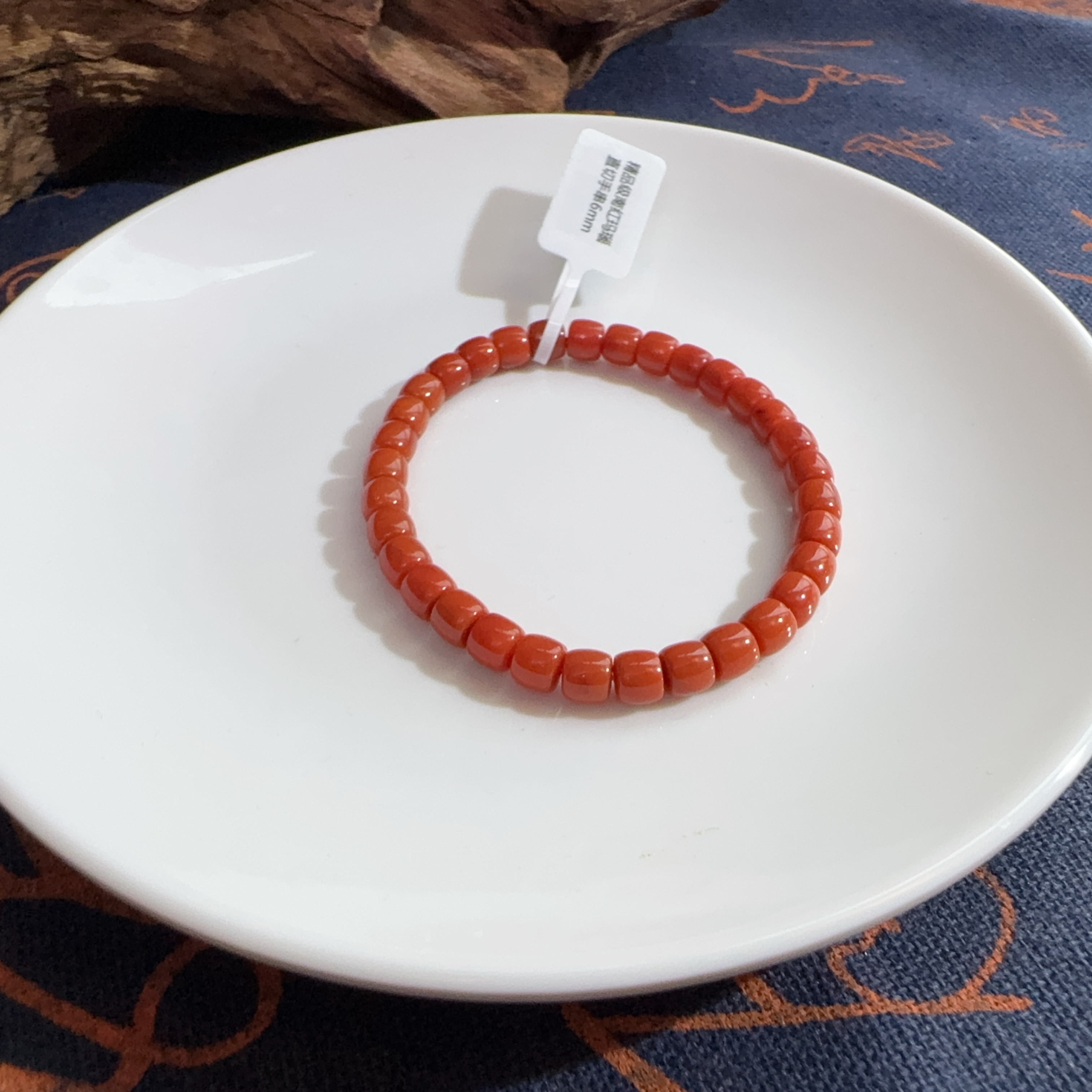 精品级南红玛瑙直切手串6mm