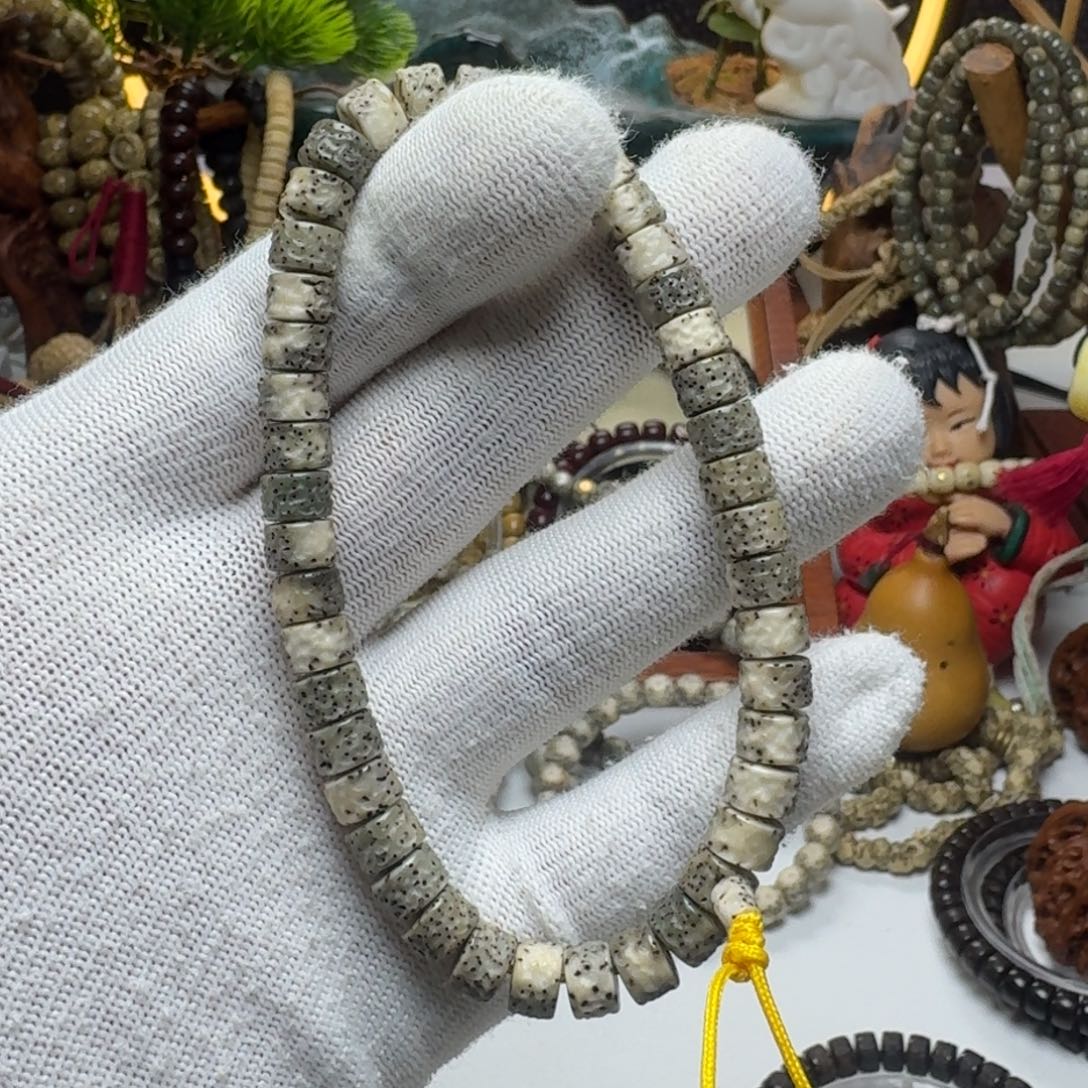 星月菩提手串-***39号车尺寸8.5石玉星嘎手持