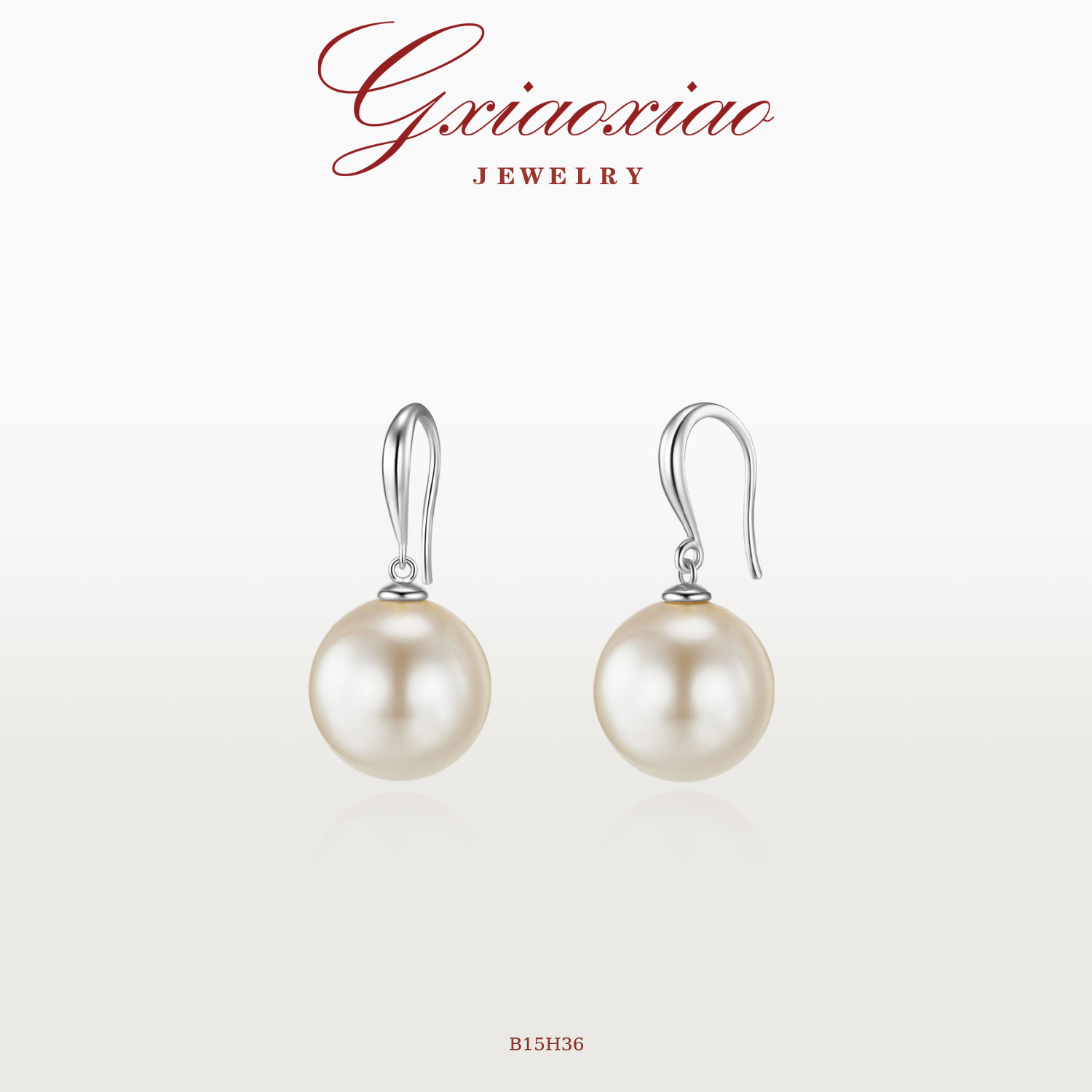 铜合金仿珍珠耳饰 【珠韵流光】法式气质精致高级百搭耳环 B15H36