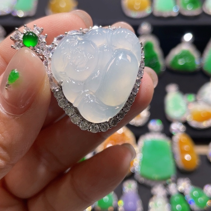 翡翠银S925镶嵌戒指