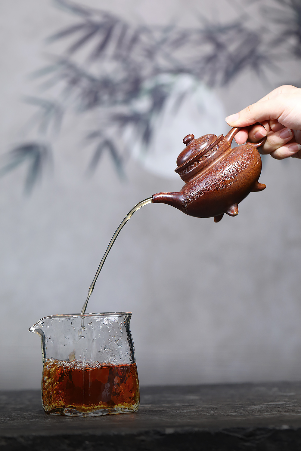 古卣傲雪原矿段泥古法烧茶具大容量