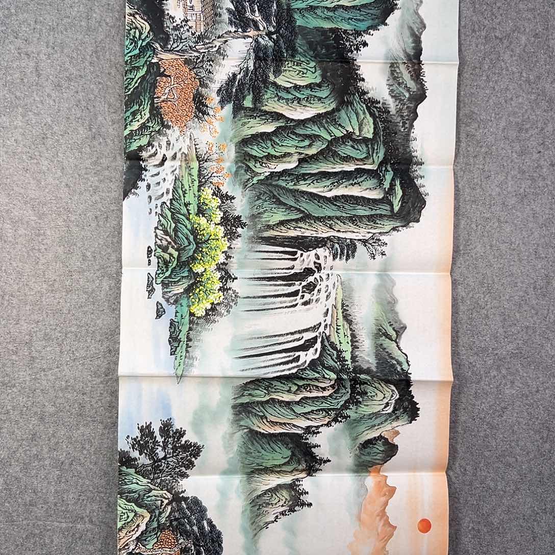 国画662 牡丹之花之叶的颜色