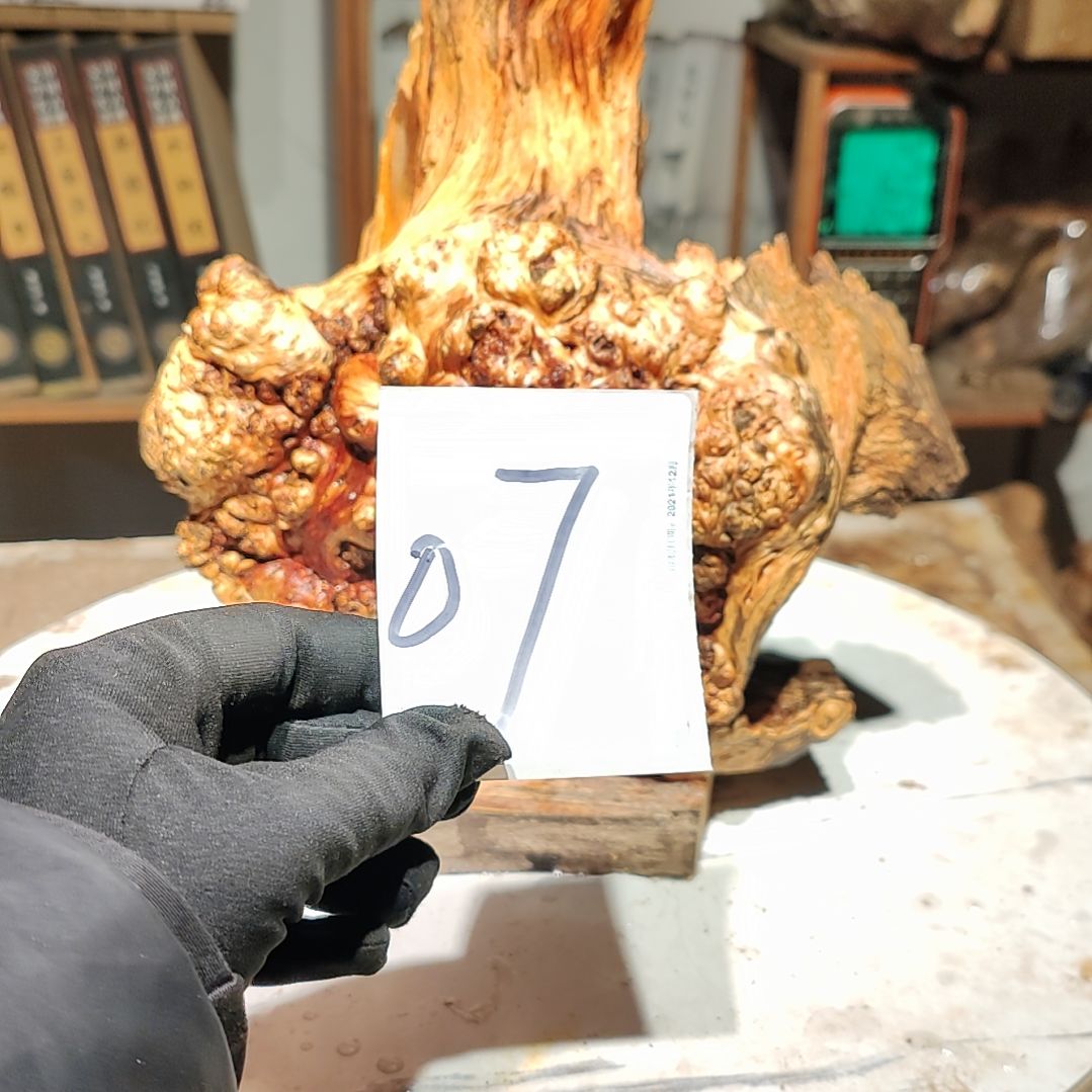 松木曲**↗07号北沉香琥珀木天然造型