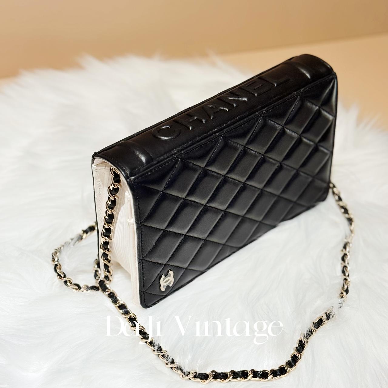 99新 Chanel/香奈儿 大吉中古/香奈儿黑金书本woc斜挎包