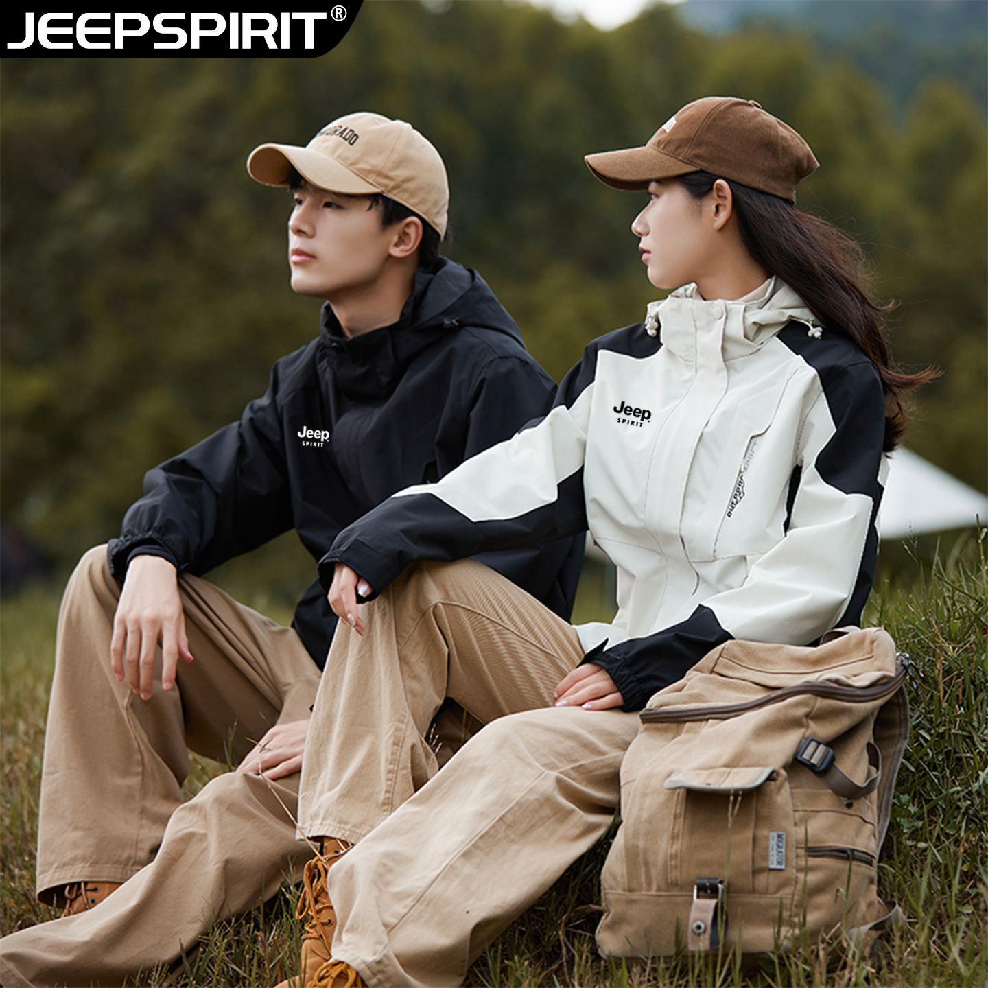 JEEP吉普【官方】冲锋衣男女款三合一2025新款防风防水加绒加厚外套