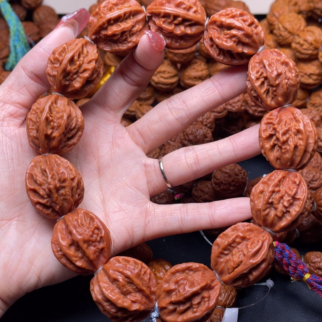 文玩核桃手串粗筋八棱