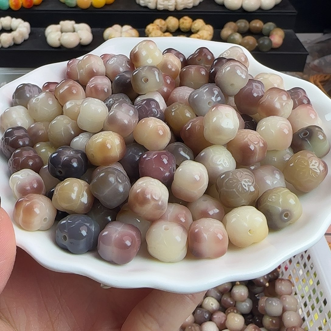 菩提根/象牙果手串卡12.5多肉葡萄柿子20颗