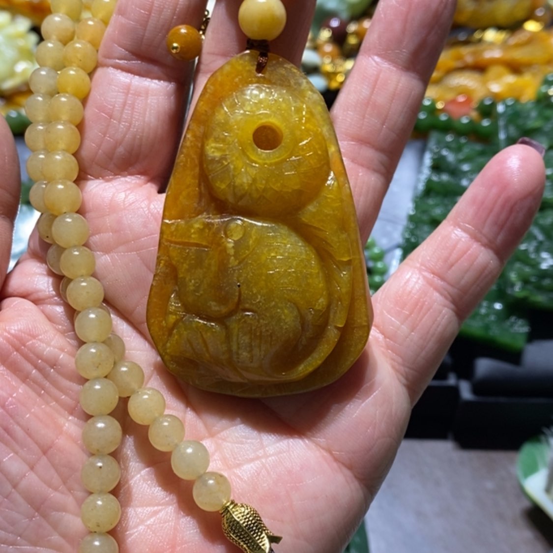 【闪购商品】岫玉毛衣链未镶嵌