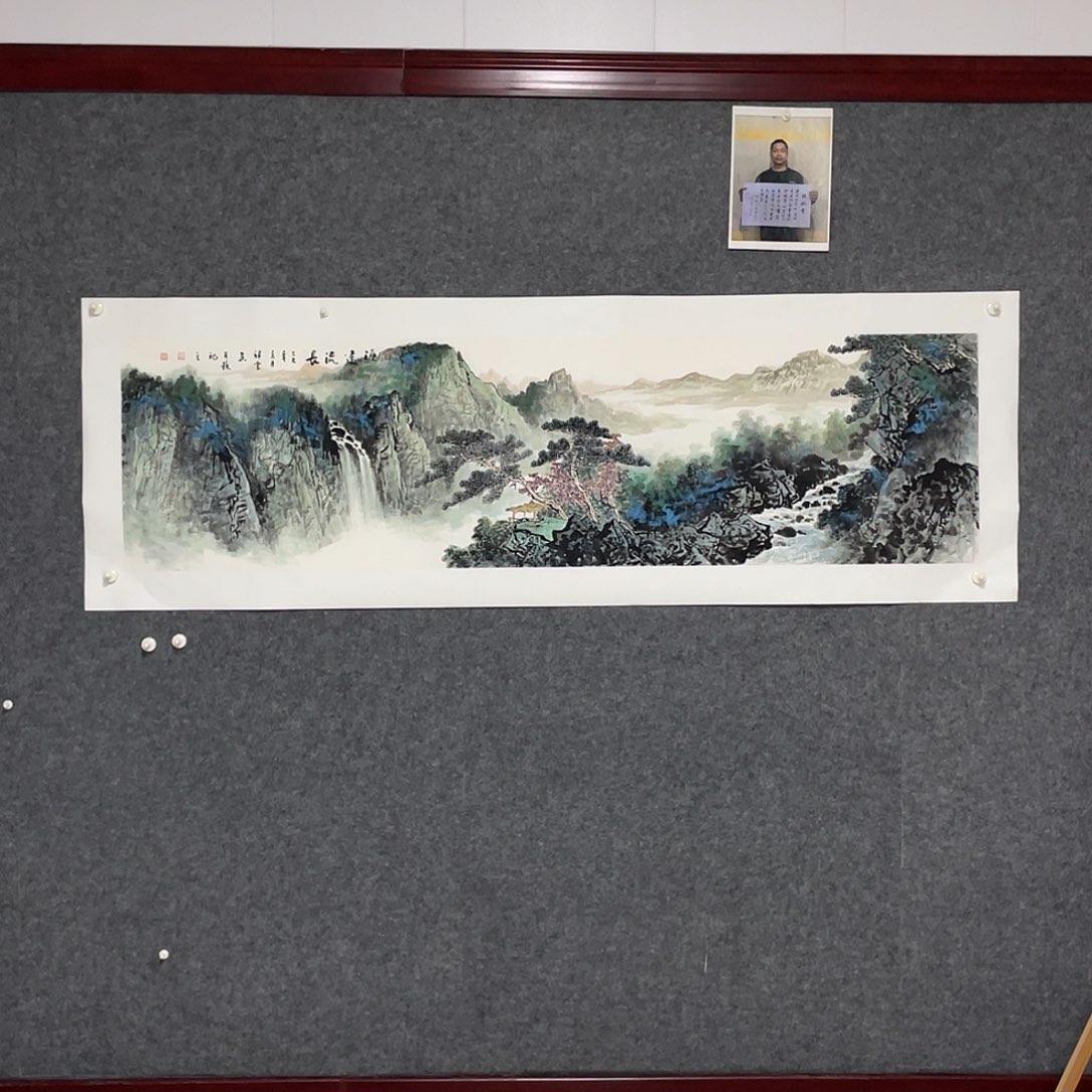 国画六尺对开180.50画芯 李祥云老师 捡漏 带合影