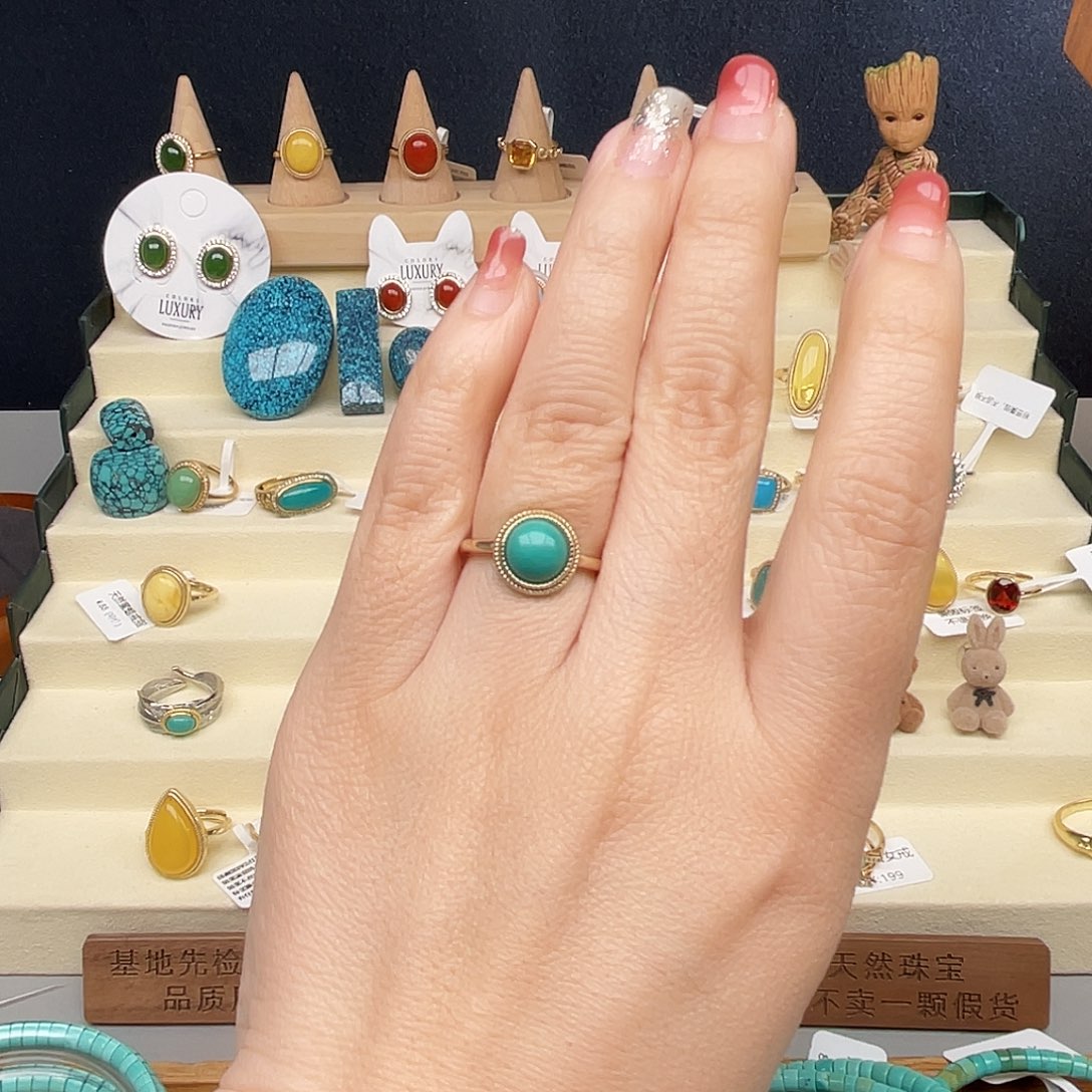 绿松石戒指合金女戒
