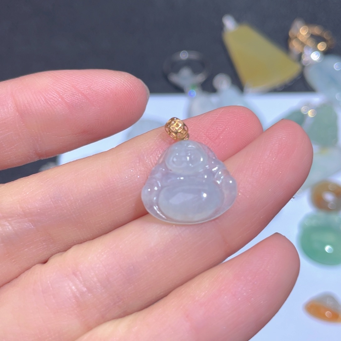 翡翠颈饰18K金镶嵌翡翠