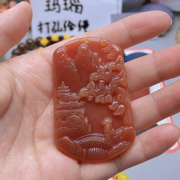 【闪购商品】玛瑙/玉髓珠宝半成品未镶嵌云*雁