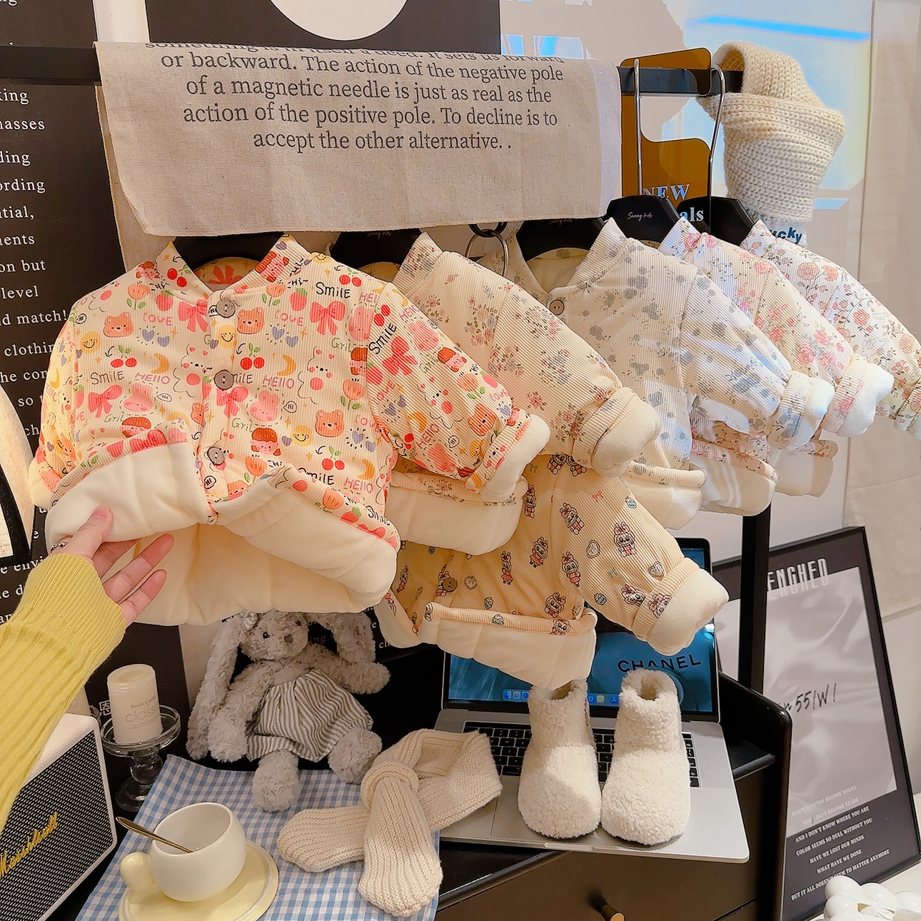 【三层加厚】儿童宝宝开衫棉袄冬季加绒加厚男女童外穿棉衣保暖外套