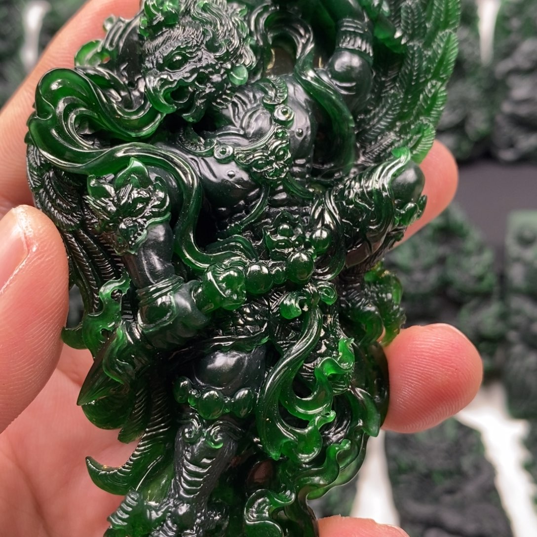 定制翡翠未镶嵌天然翡翠A货雷震子