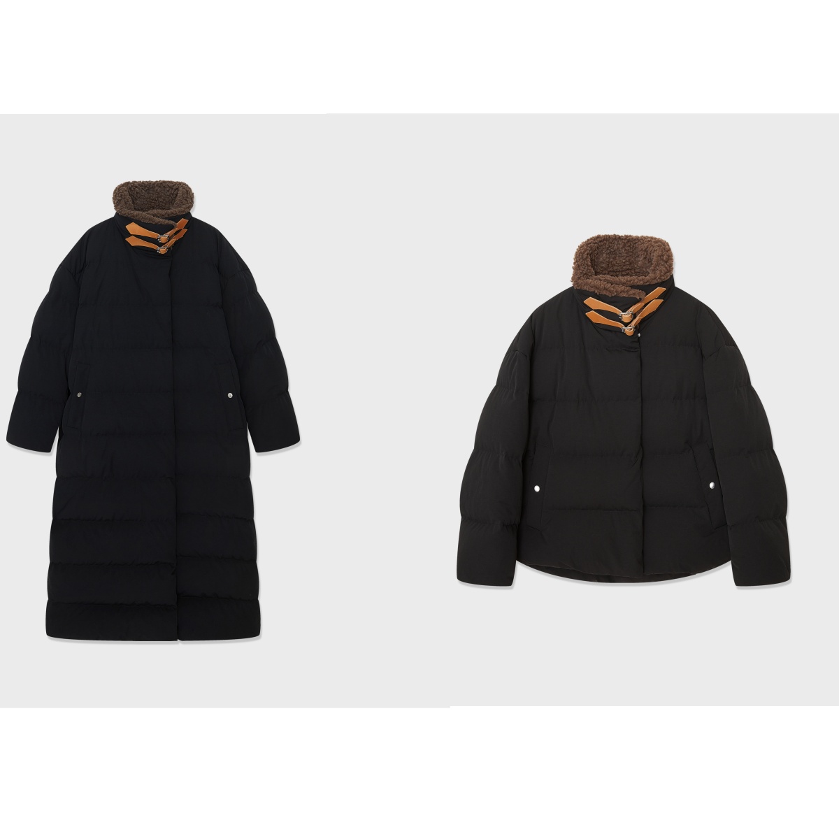 IMMI  项小七25冬季新品双排扣高领布面长外套/0828短外套/1335