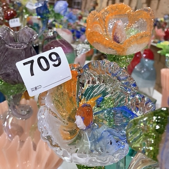 琉璃花瓶高50厘米宽6厘米