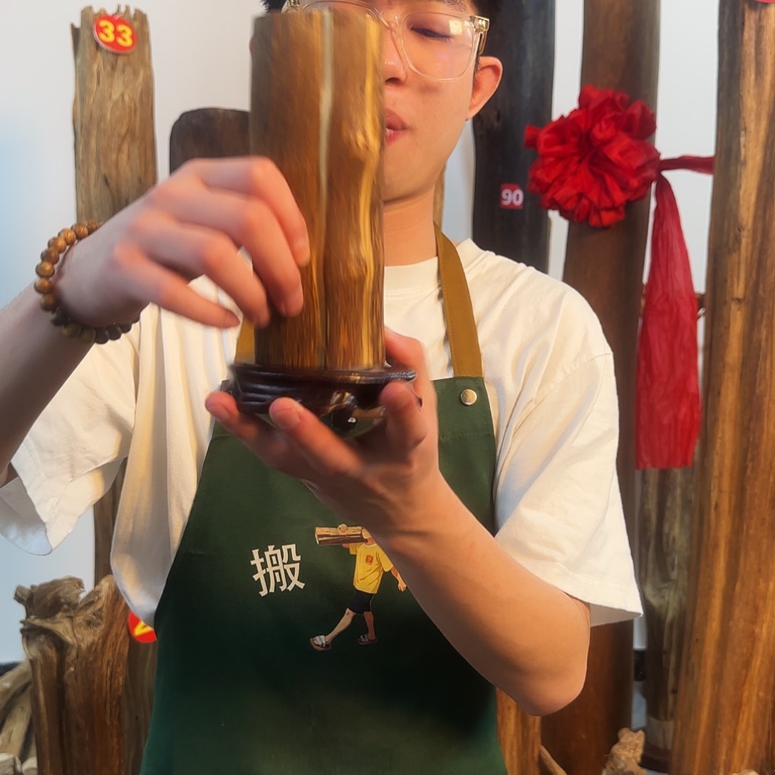 沉香摆件天然沉香原木摆件➕底座