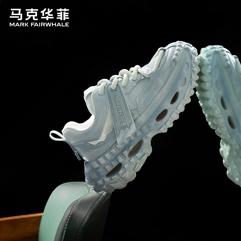 马克华菲网面老爹鞋情侣鞋夏款透气情侣老钱风穿搭必备低帮老爹鞋