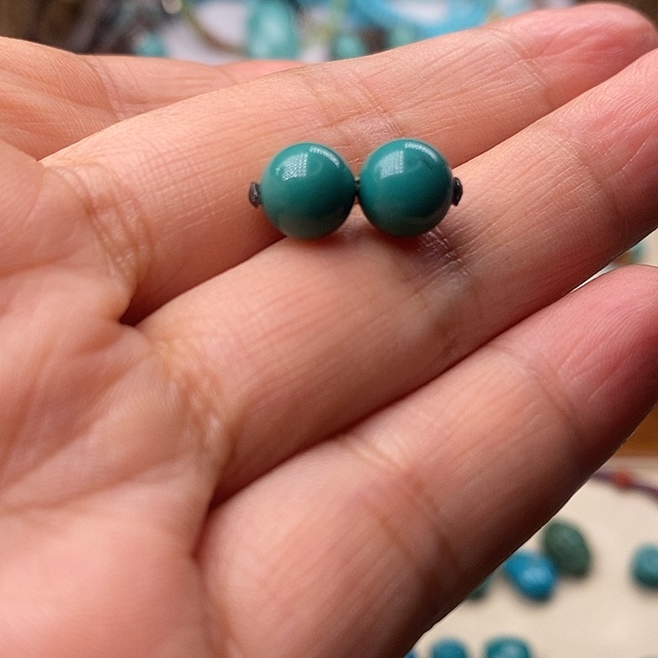 绿松石配珠未镶嵌