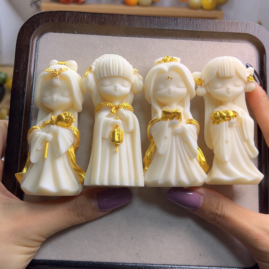 手串菩提根/象牙果象牙果摆件四大美女