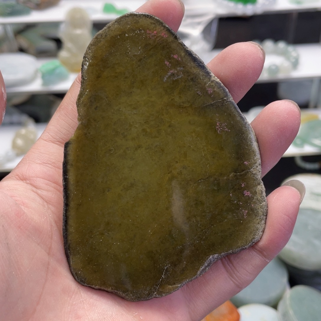 翡翠未镶嵌把件缅甸天然翡翠片料