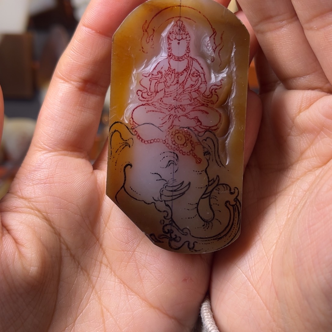 和田玉（糖玉）颈饰未镶嵌踏***巅