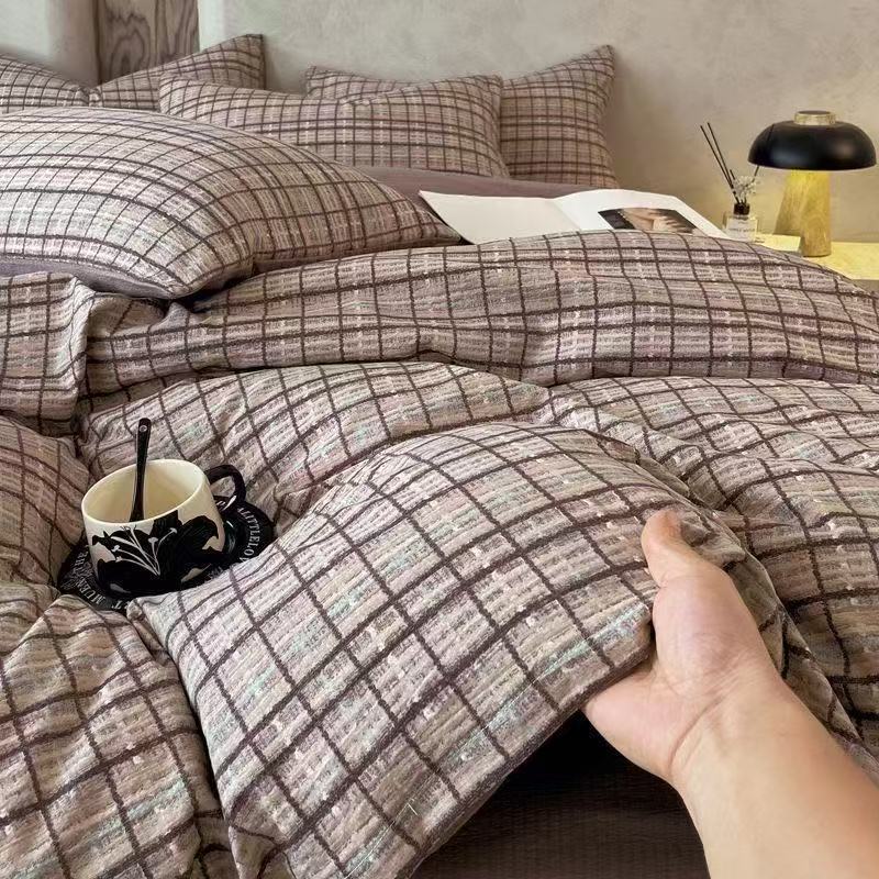 A类原麻双层纱2025法式复古加厚皱皱纱