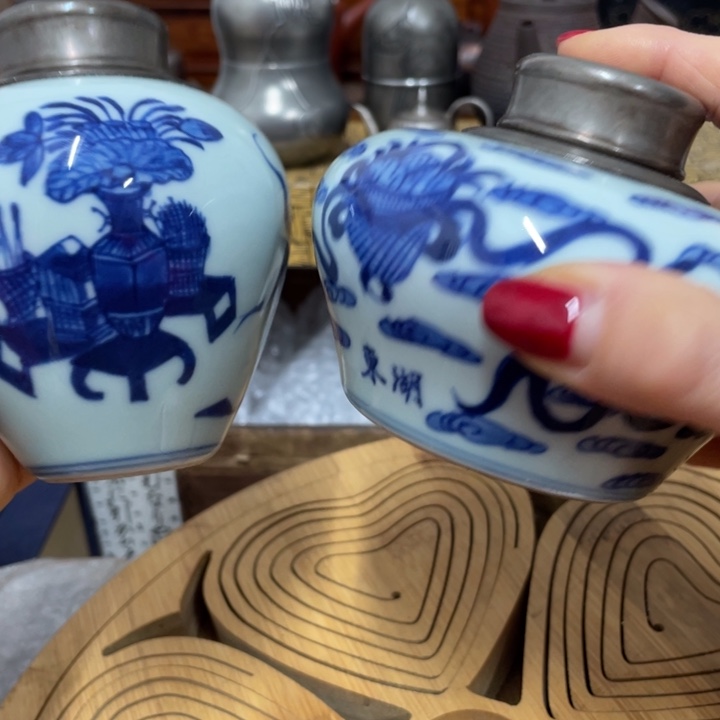 青****瓷中古艺术品摆件