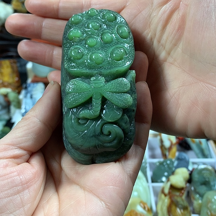 和田玉（糖玉）手把件未镶嵌摸****七